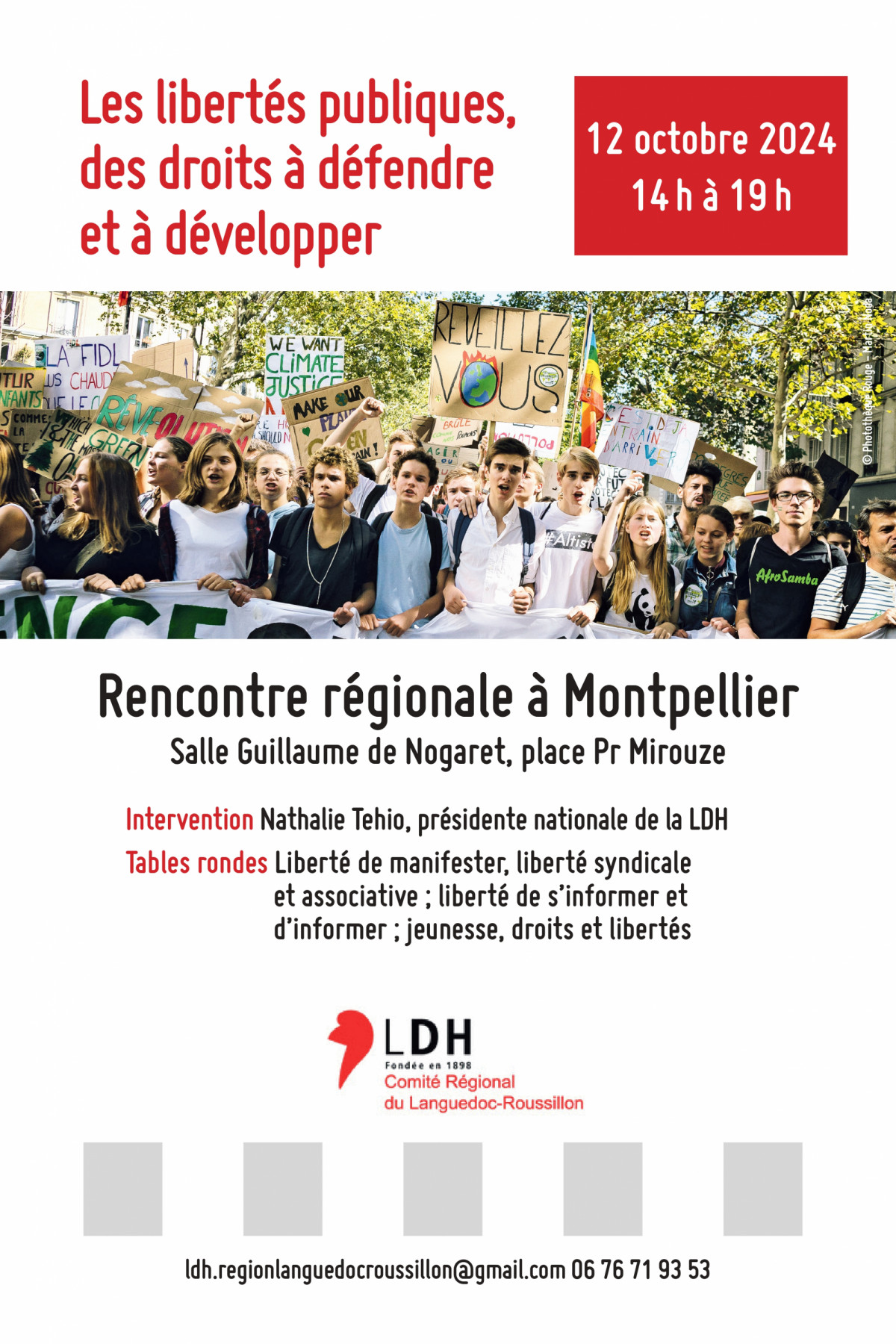 Participez à une rencontre sur les libertés le 12 octobre prochain